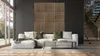 A modern living room with a sectional sofa and acoustic panels on the wall. Anteprima dell’immagine prodotto