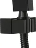 Close-up of a black shower head and hose attachment. Náhled obrázku produktu