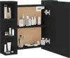 vidaXL Zrcadlová skříňka s LED černá 70x16,5x60 cm Náhled obrázku produktu 5