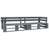 Divano pallet da giardino 2 posti in legno grigio Anteprima dell’immagine prodotto 3