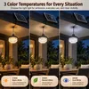 LED Solar Hängelampe Außen mit Bewegungsmelder, Kristall Produktbild-Vorschau 2