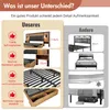 Comparison of features between 'Unseres' (Ours) and 'Andere' (Others) for a bed product. Podgląd zdjęcia produktu