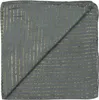 Baumwolltuch - grau - dunkel Lurex gold - quadratisches Produktbild-Vorschau 4