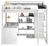 Parisot Lit surélevé avec bureau et armoire intégrés - Voir les images du produit 11