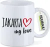 Huuraa Kaffeetasse Jakarta my love 330ml Weiß Keramik Produktbild-Vorschau 1