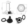 Technical drawings and product shots of toggle switches. Produktbild-Vorschau