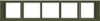 A long, rectangular planter box with five square openings, presented against a white background. Produktbild-Vorschau