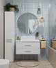 NEL 80 Badkamerkast met wastafel, WIT, hangend, 2 lades, 80 Productafbeelding-voorbeeld 3