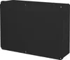 A black electrical junction box shown from a three-quarter angle. Produktbild-Vorschau