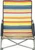 A striped camping chair. Produktbild-Vorschau
