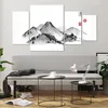 Bilder auf glas - 4 Teile - Zeichnen Asien Berge - 160x90cm Produktbild-Vorschau 6