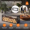 Regál na drevo na krb ML-Design, vnútorné/vonkajšie Náhľad obrázku produktu 2