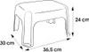 Sgabello KEEEPER 36,5x30x24cm argento Anteprima dell’immagine prodotto 3