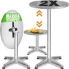 CASARIA® Stehtisch 2er Set Klappbar Höhenverstellbar 70cm / Produktbild-Vorschau 1
