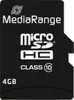 MediaRange SD MicroSD Card  4GB SD CL.10 inkl. Adapter Náhľad obrázku produktu 2