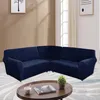 Topchances Velvet Sofa Cover L Shape 5 Seater Corner Sofa Náhled obrázku produktu 1