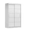 A white sliding door wardrobe against a white background. Produktbild-Vorschau