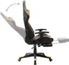 vidaXL Gaming-Stuhl mit Fußstütze Schwarz und Orange Produktbild-Vorschau 5