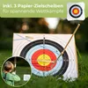 A child is practicing archery with a bow and arrow, aiming at a target. Náhled obrázku produktu