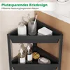 COSTWAY 3-stöckiger Eckregal 2er Set, freistehendes Produktbild-Vorschau 4