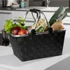 Einkaufskorb - 40 x 30 cm - Schwarz - Kunststoffgeflecht - Produktbild-Vorschau 2
