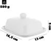 KADAX Butterdose aus Porzellan, 16,5 x 13 x 5 cm, weiße Produktbild-Vorschau 3
