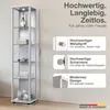 K-Möbel Glasvitrine stehend in Alu / Silber (176x37x33 cm) Produktbild-Vorschau 2
