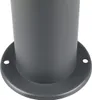 A close-up view of the base of a gray outdoor lamp post with a mounting flange. Produktbild-Vorschau