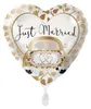 18"/Ø43cm Herz Folienballon  "Just Married" Produktbild-Vorschau 3