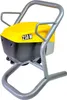 A yellow and black paint sprayer with a gray metal frame, isolated on a white background. Náhled obrázku produktu