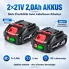 Akku-Säbelsäge 21V, 0–3000 Hübe/min, 13 mm Hub, 2×2,0Ah Produktbild-Vorschau 6