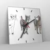 Wanduhr - Quadrat - Glasuhr - Katzen Tiere Kinder Produktbild-Vorschau 4