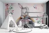 DECO WALLS Tapety do dětského pokoje zajíček a duha - Náhled obrázku produktu 3