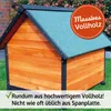 zooprinz Hundehütte Luna Klappdach Lamellen Kiefernholz Produktbild-Vorschau 3