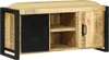 vidaXL Mobiletto da bagno marrone in legno massello di Anteprima dell’immagine prodotto 1