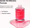 A bottle of pink serum with a dropper, surrounded by spilled serum on a white background, with marketing text on the left. Anteprima dell’immagine prodotto