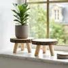 Blumenhocker aus Baumscheibe rund mit Rinde Ø 16 cm - 2er Produktbild-Vorschau 5