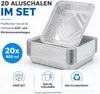20 vaschette in alluminio per barbecue – Vaschette Anteprima dell’immagine prodotto 5