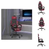 vidaXL Gaming-Stuhl mit Fußstütze Schwarz und Weinrot Produktbild-Vorschau 1
