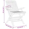 Gartenstühle 8 Stk. Klappbar 61x67x90 cm Massivholz Teak Produktbild-Vorschau 5