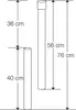 Diagram showing two cylindrical objects with dimensions indicated by measurement lines and text. Podgląd zdjęcia produktu