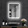 HOMCOM Badspiegel, 60 x 80 cm, LED-spiegel voor de badkamer Productafbeelding-voorbeeld 2