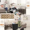 XINZI 140L Wäschekorb mit Deckel Wäschesammler 3 Fächer Produktbild-Vorschau 6