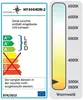 An energy efficiency label for an LED lamp, showing its energy rating and color temperature scale. Produktbild-Vorschau