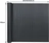 A rolled-up dark grey PVC privacy screen is shown, with dimensions indicated. Náhľad obrázku produktu