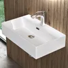 doporro Waschbecken, Keramik, Eckig, weiß glänzend, Produktbild-Vorschau 2