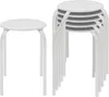 Harbour Housewares Stapelhocker aus Metall – Mattweiß – Produktbild-Vorschau 1