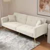 MODFU Schlafsofa, Weiß, Lammwollstoff, verstellbare Produktbild-Vorschau 4