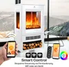 KESSER® Elektrokamin mit Heizung Panorama-Sichtfenster Produktbild-Vorschau 3