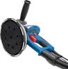 A blue and black drywall sander with a black handle and a black sanding pad is shown against a white background. Náhled obrázku produktu